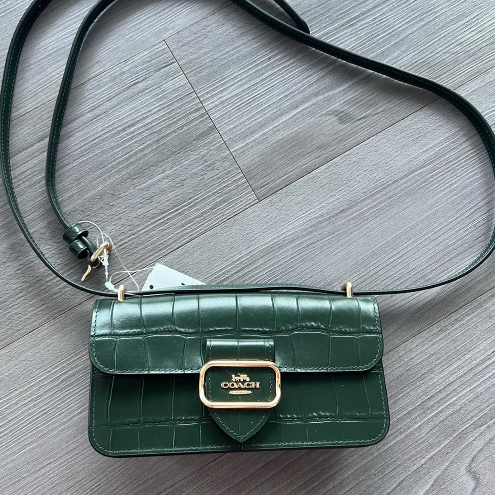 Green coach Crossbody bag